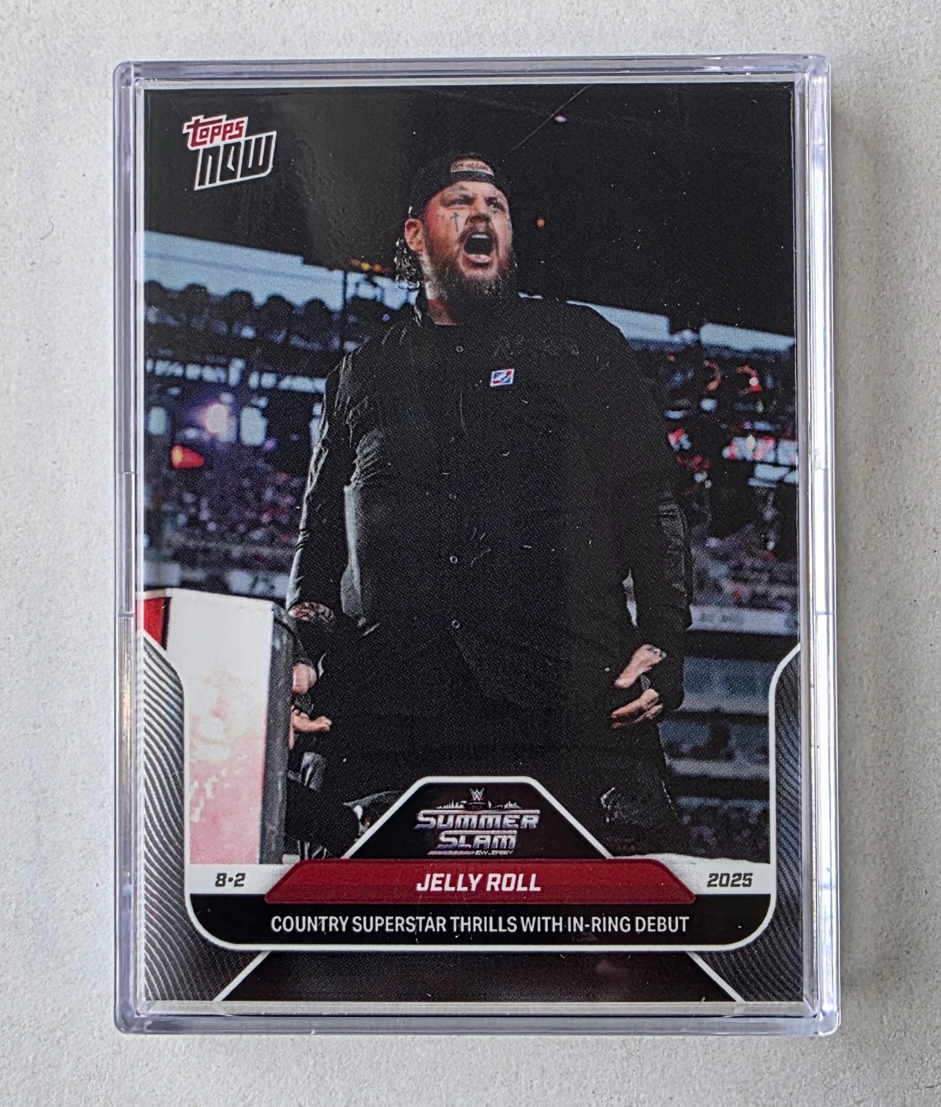 2025 Topps Now #85 Jelly Roll WWE Rookie Card RC In-Ring Debut In hand SP