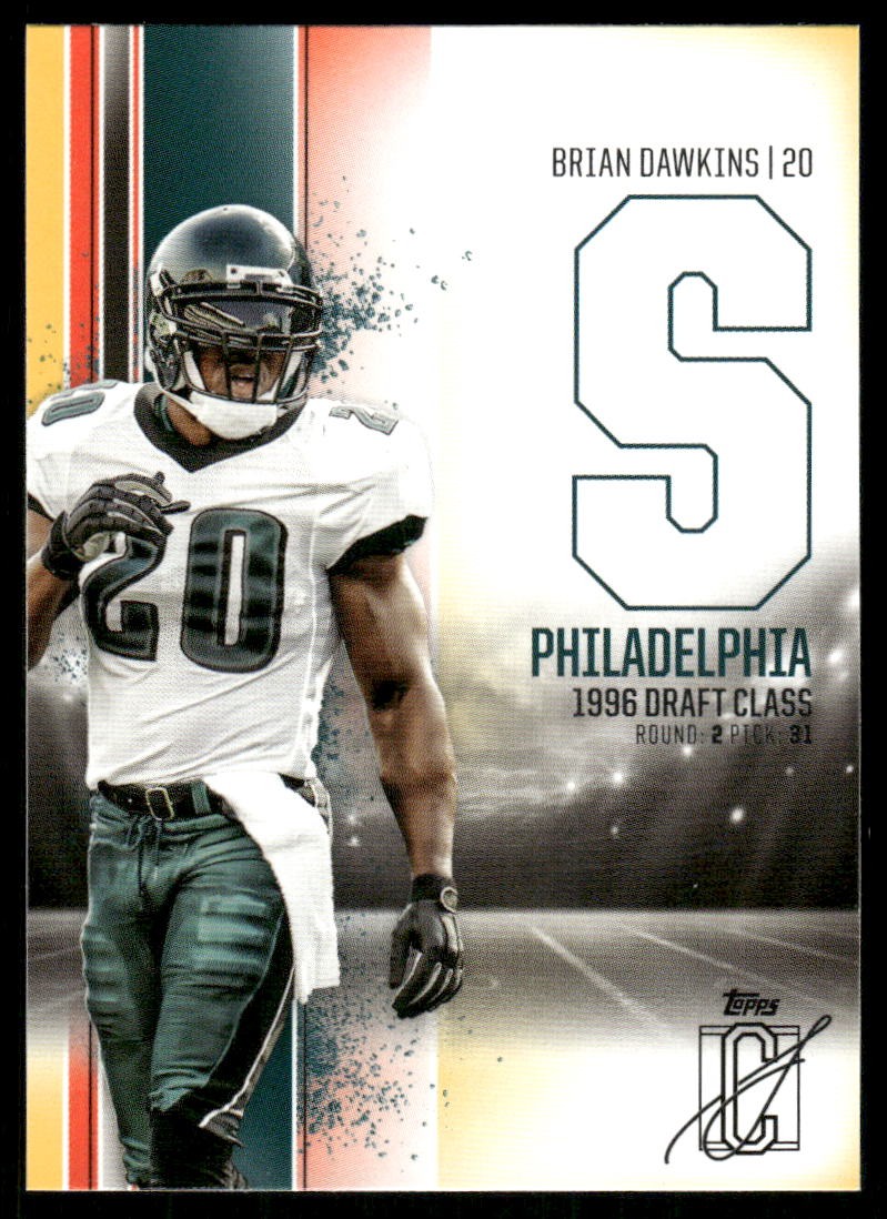 2024 Topps Signature Class Red and Yellow #44 Brian Dawkins – FB