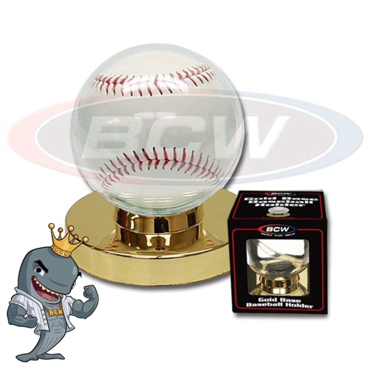 BCW Gold Base Baseball Display Holder FREE SHIP