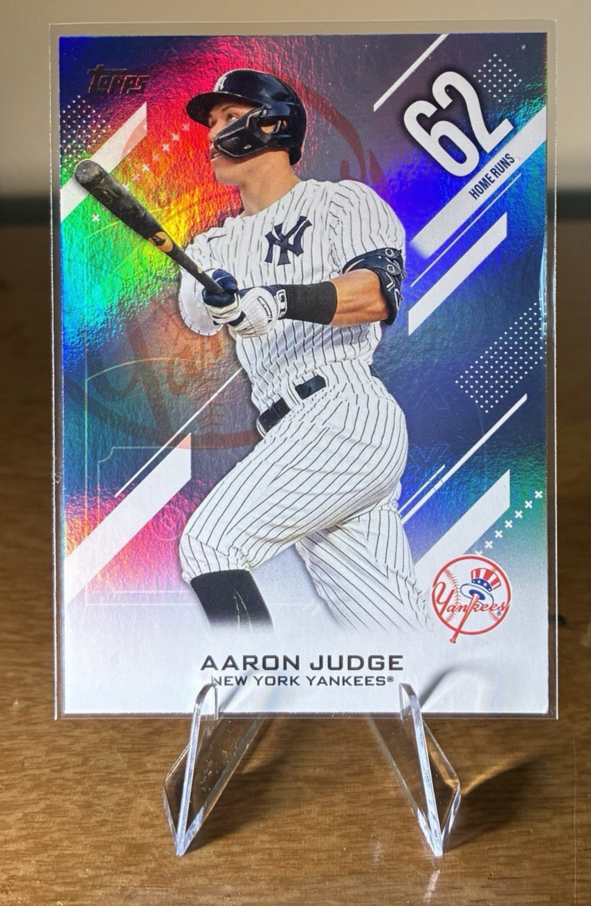 2026 Topps Series 2 Aaron Judge CN1 Crooked Numbers Rainbow Foil New York Yankee