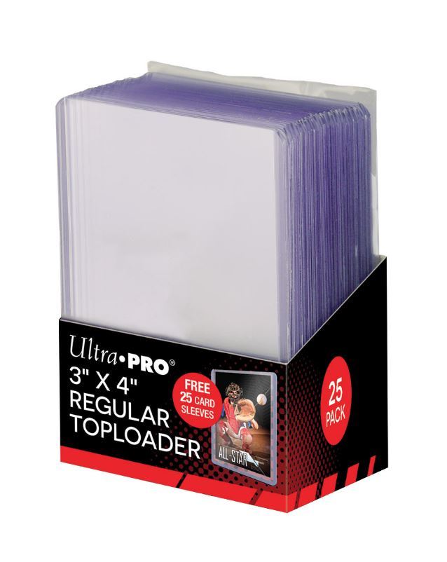 (25) Ultra-Pro Trading Card Toploaders & Sleeves Combo Pack For Trading Cards