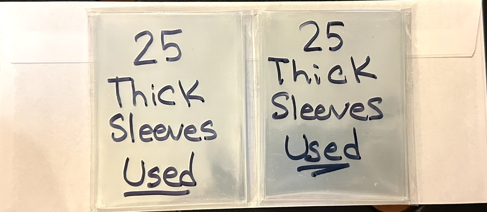 50 USED THICK CARD SLEEVES FOR CARDS UP TO 180PT