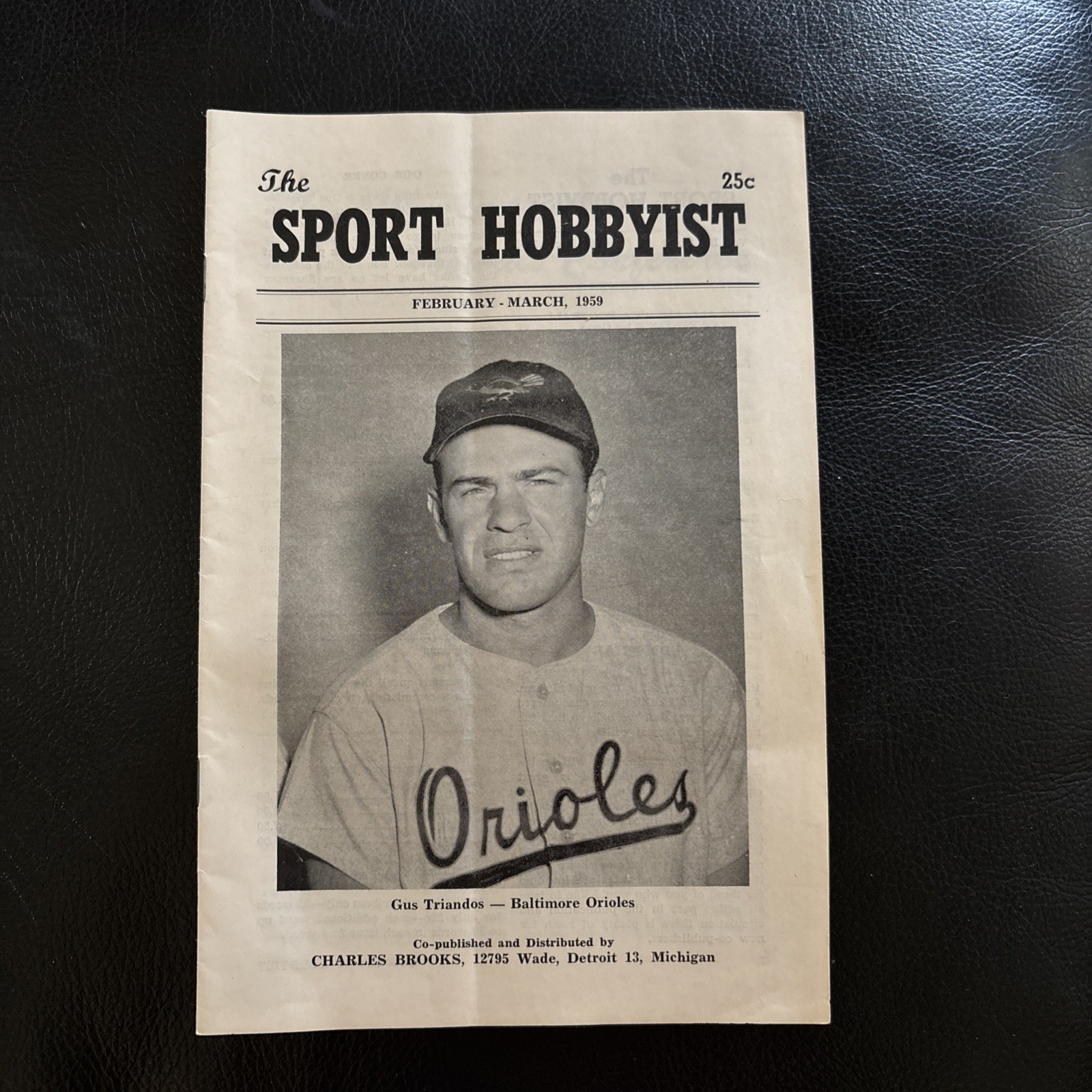 GUS TRIANDOS February- March 1959 THE SPORT HOBBYIST VINTAGE PROGRAM
