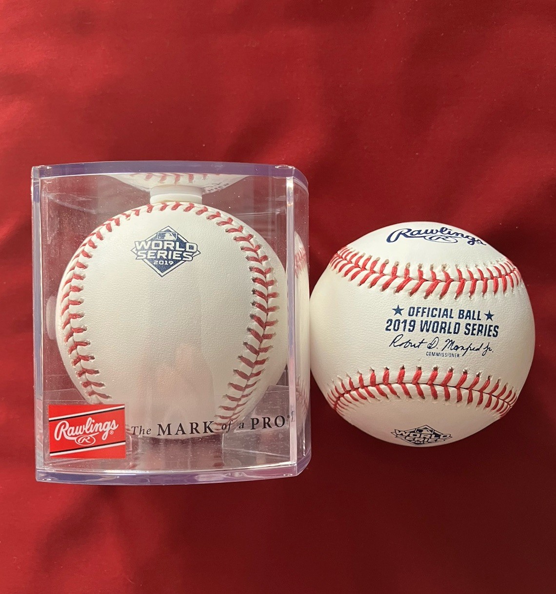 2019 WORLD SERIES BASEBALL RAWLINGS BRAND NEW SEALED IN CUBE NATIONALS ASTROS