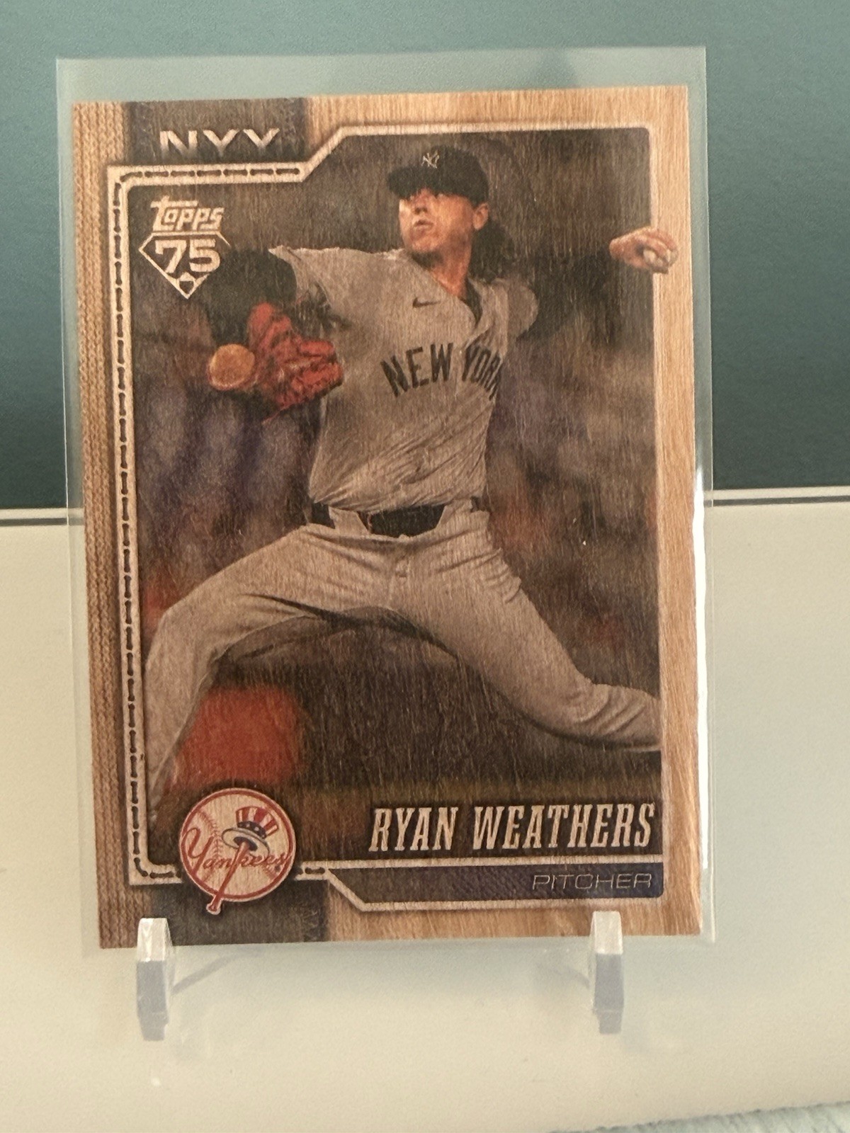 2026 Topps Series 2 Ryan Weathers Wood Parallel #634 #d/25