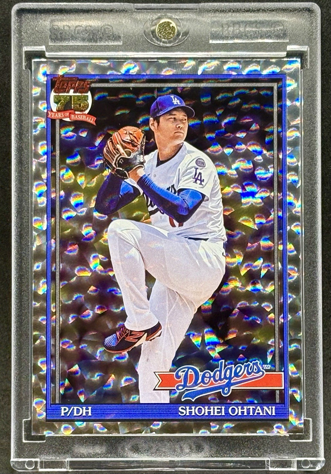 Shohei Ohtani RARE CRACKED ICE REFRACTOR TOPPS INVESTMENT CARD DODGERS MVP MINT
