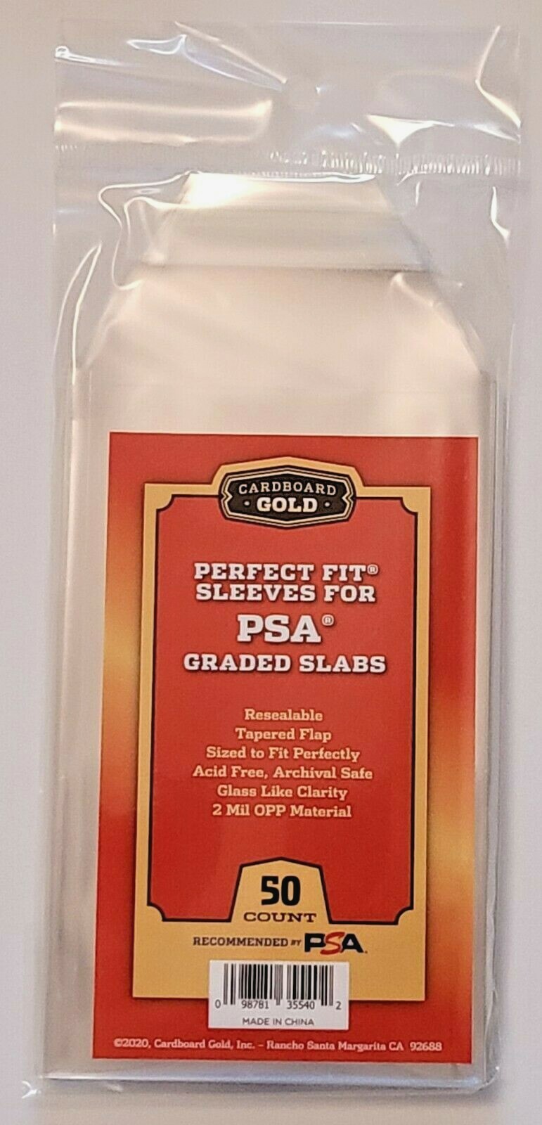 50 PSA branded logo Perfect Fit Graded Sleeves Bags slab – Qty avail