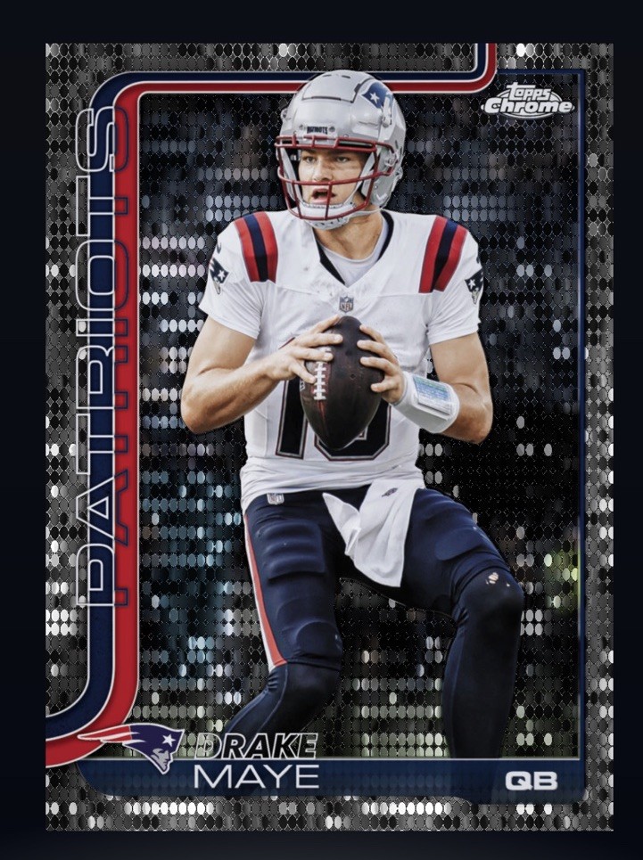 2025 Topps NFL Chrome Pulsar Refractor Base – DRAKE MAYE (TOPPS NFL DigitalCard