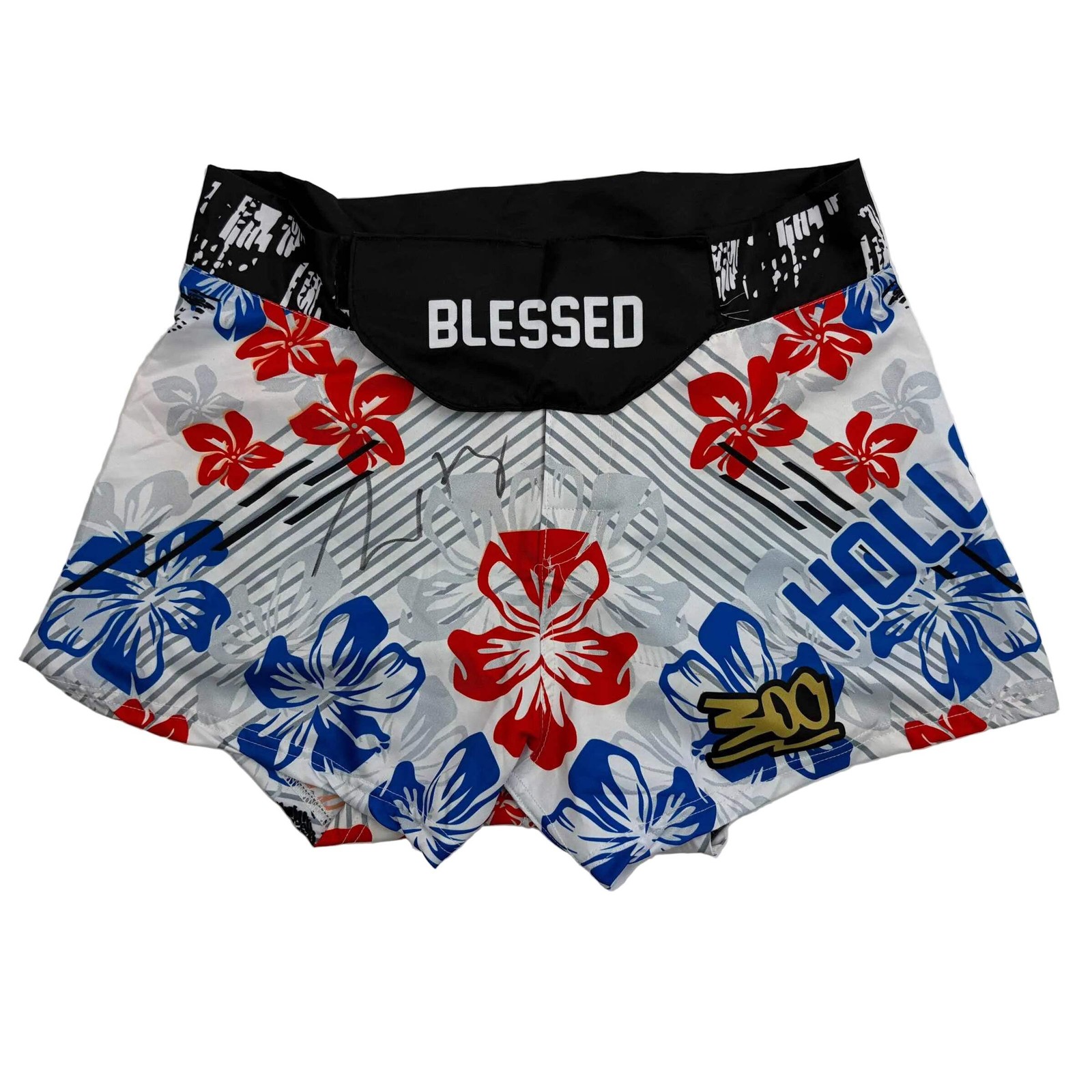 Autographed/Signed Max Holloway UFC MMA Trunks Shorts Ultimate Fighting JSA COA