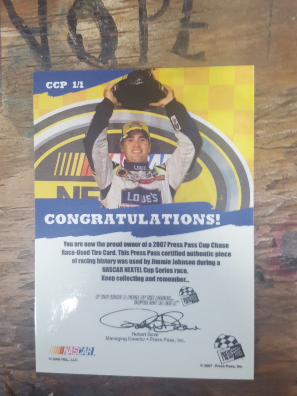 Press Pass Press Pass Cup Chase 2007 Jimmie Johnson