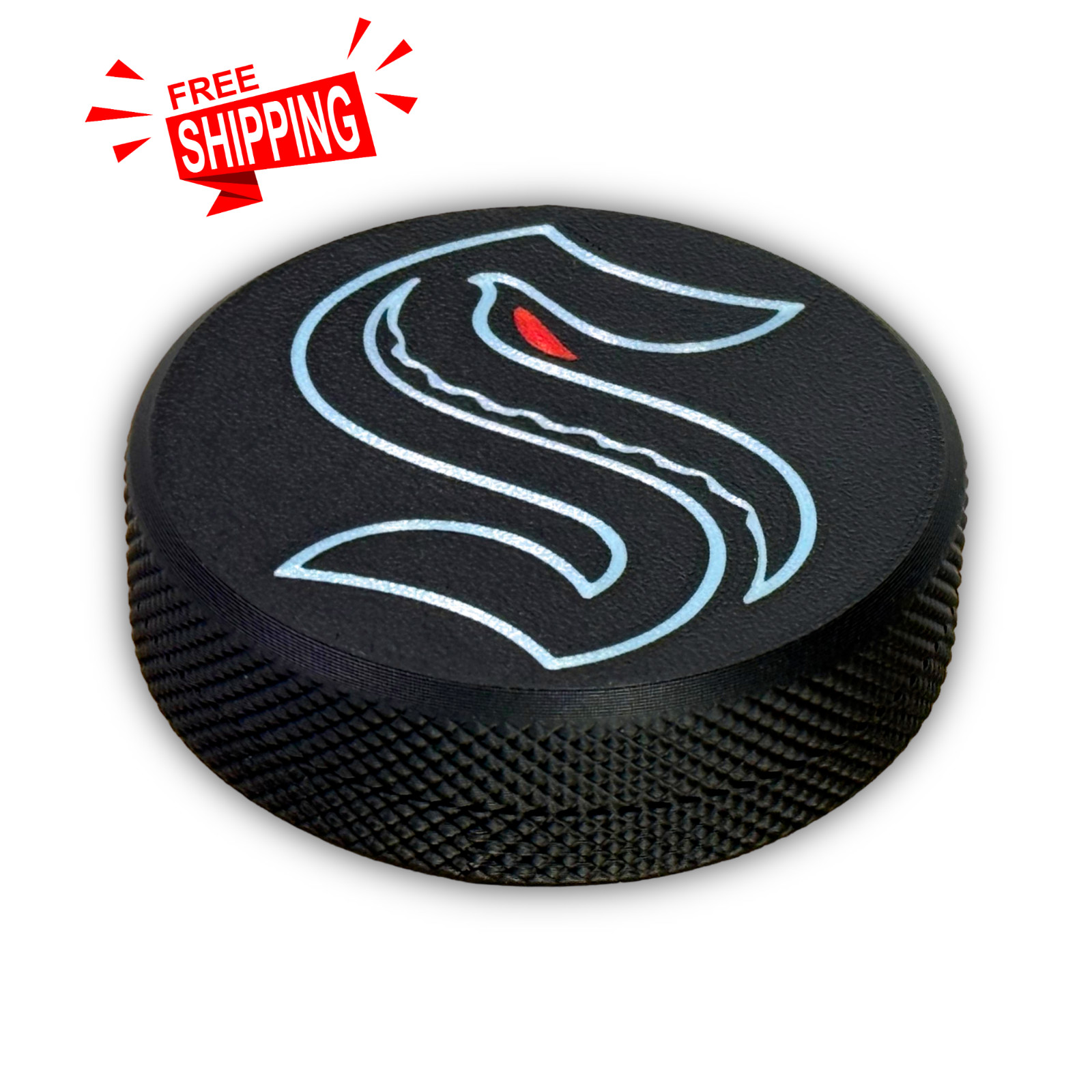Seattle Kraken Hockey Puck Pocket Storage Container Glow-In-The-Dark Logo