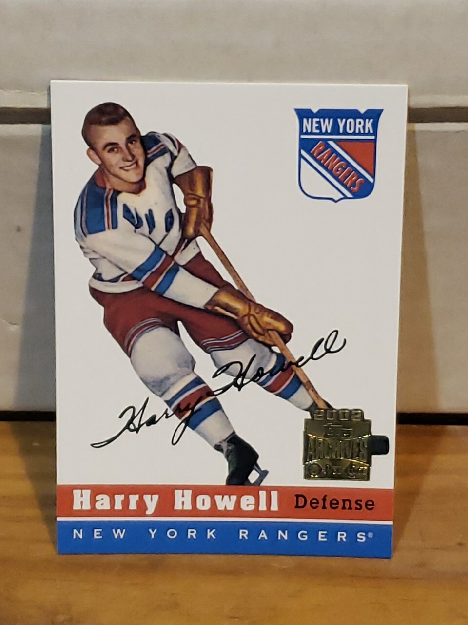 2002 Topps/OpeeChee Archives Harry Howell Reprint Card#4 New York Rangers