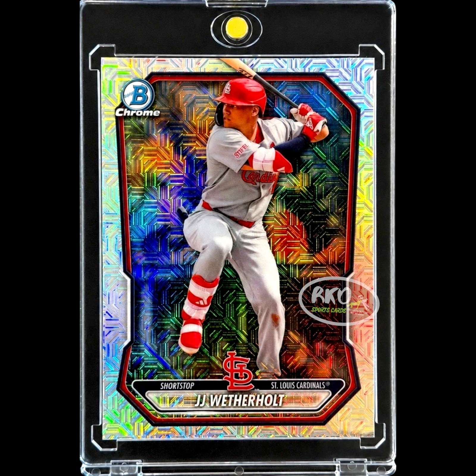 JJ Wetherholt ROOKIE RC MOJO REFRATOR RARE 2026 BOWMAN CHROME CARDINALS MINT