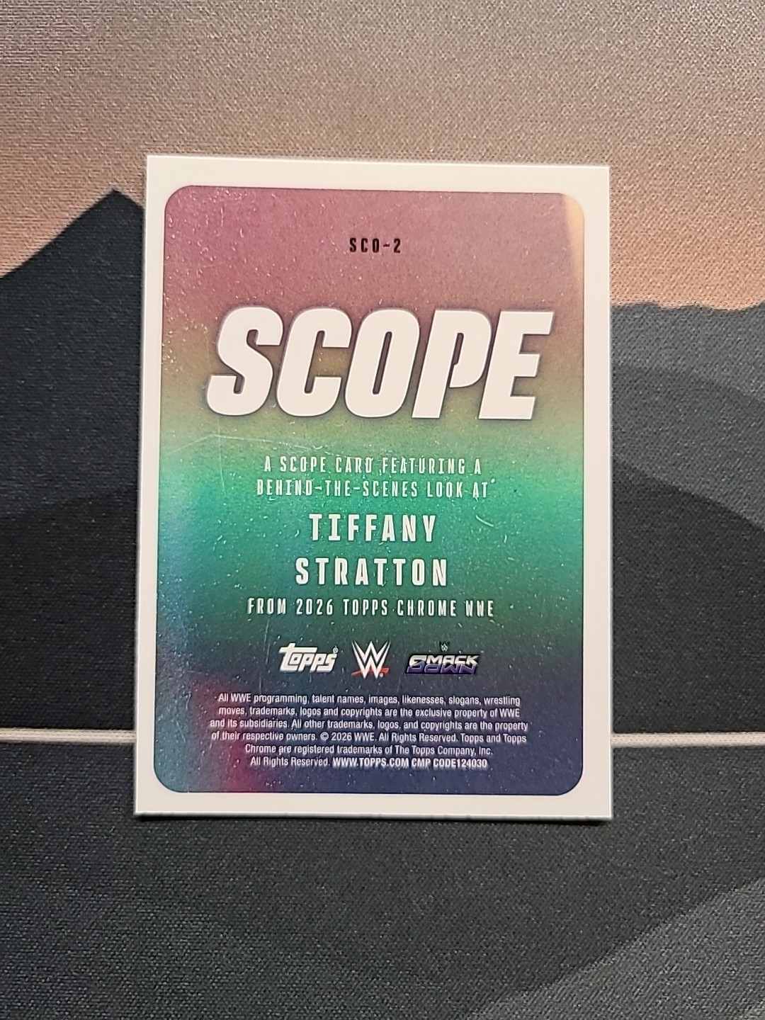 2026 Topps Chrome WWE TIFFANY STRATTON #SCO-2 Scope Insert 🔥