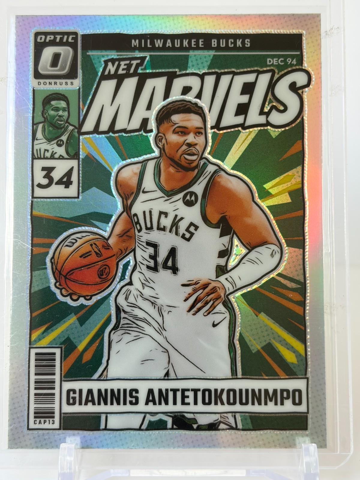 2024-25 Panini Donruss Optic Giannis Antetokounmpo Net Marvels Holo Silver SP