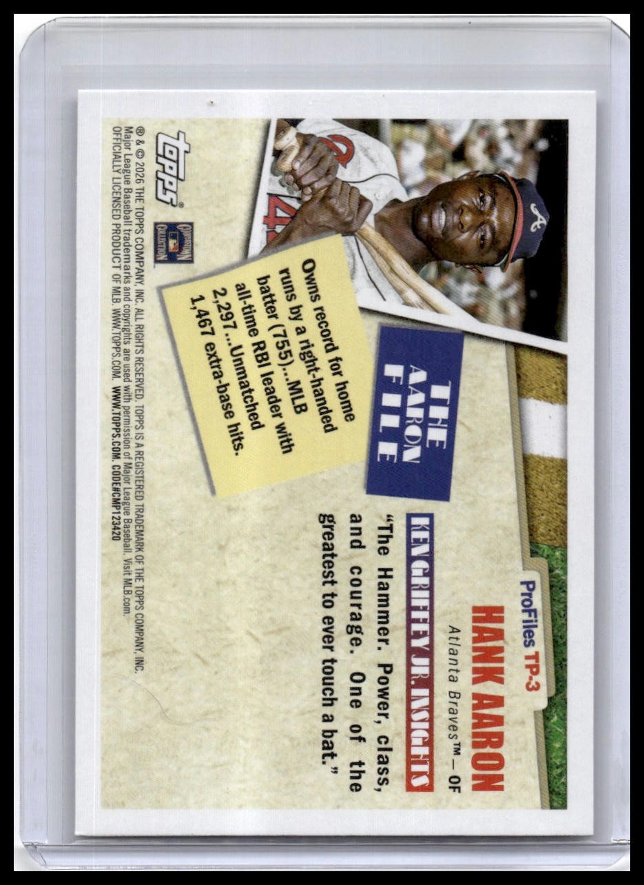 2026 Topps #TP-3 Hank Aaron Profiles