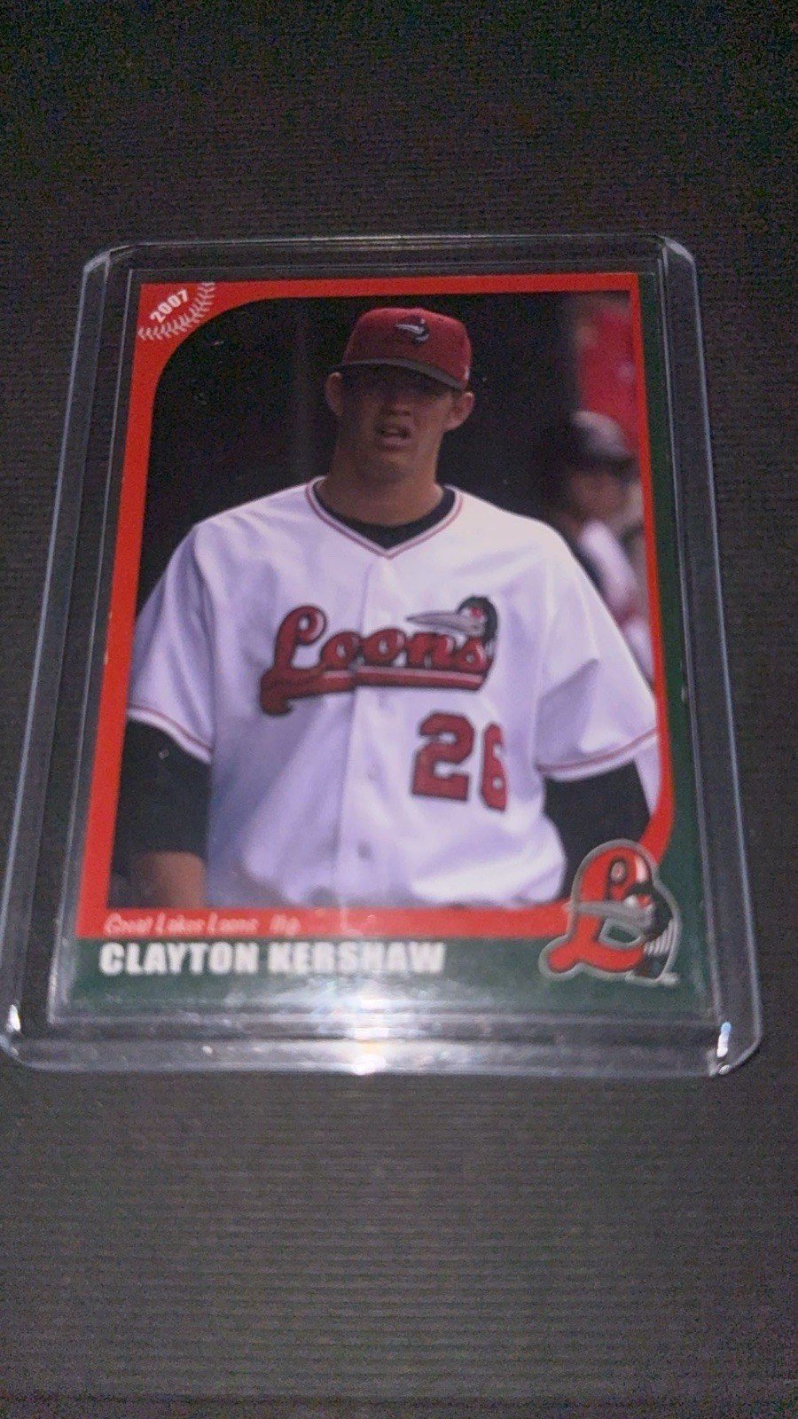 2007 Midwest League Top Prospects Clayton Kershaw RC Great Lakes Loons
