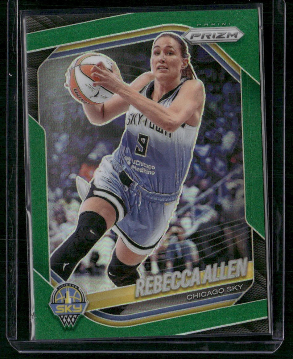 2025 Panini Prizm WNBA #67 Rebecca Allen Green Prizms