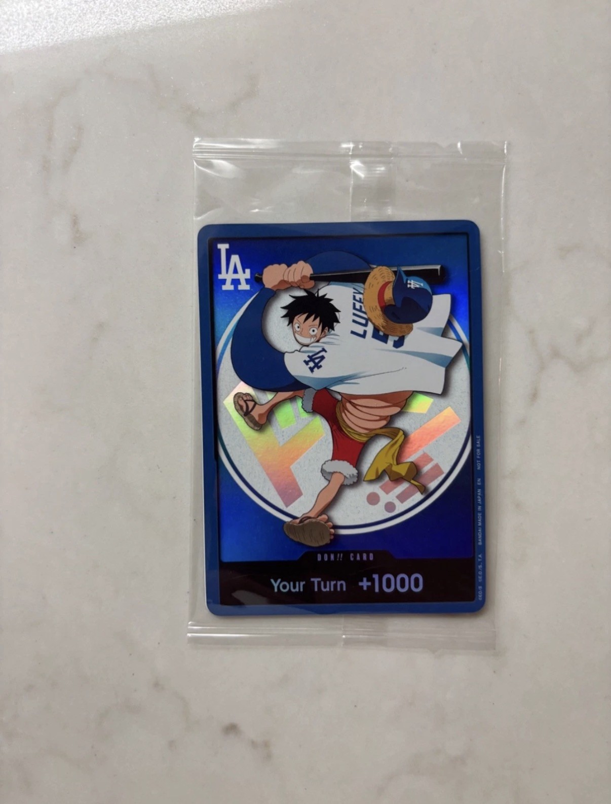 2026 Los Angeles Dodgers × One Piece Night Luffy DON!! 7/3 Promo card, Sealed.