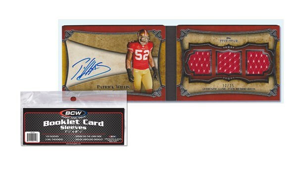 Pack of 100 BCW Booklet Trading Card Soft 2-Mil Acid Free Poly Sleeves