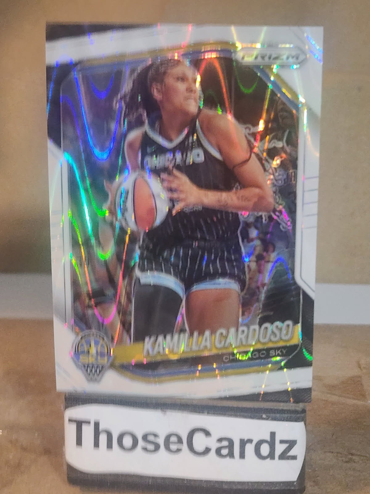 2025 Panini Prizm WNBA White Seismic Prizm #89 Kamilla Cardoso