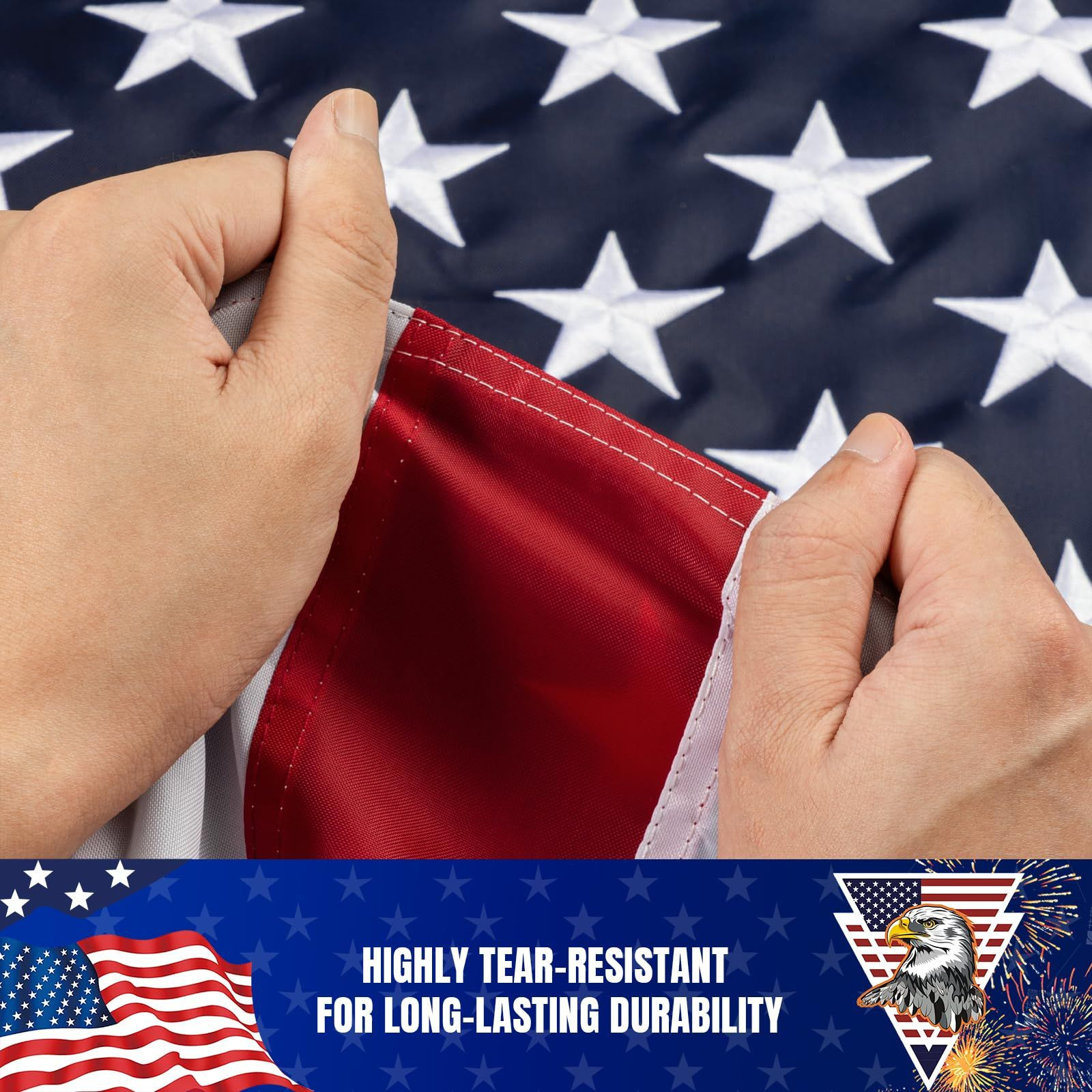 American Flag 3x5ft for Outside: Heavy Duty Nylon, High Wind 3×5 ft, ft