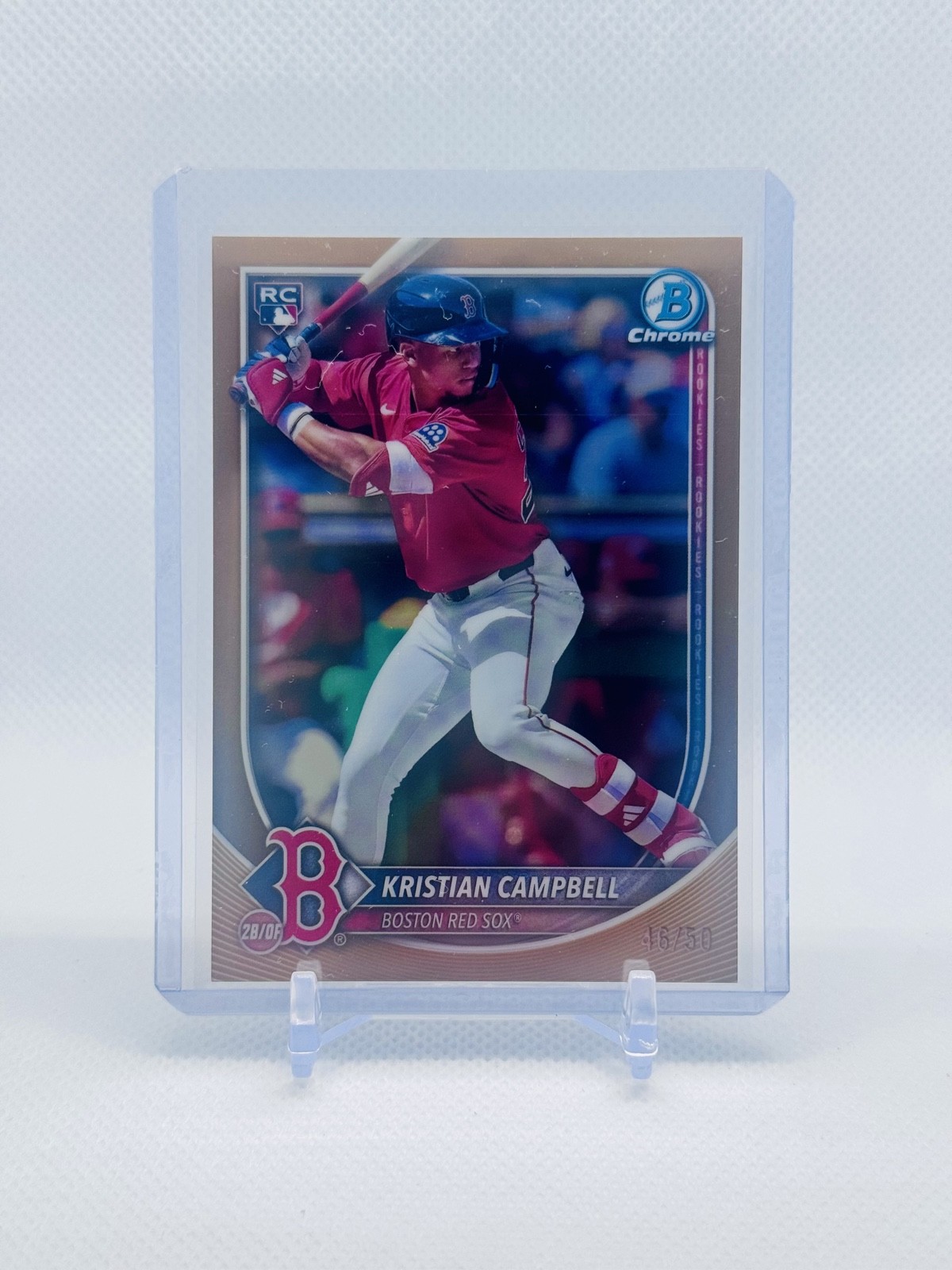 2025 Bowman Chrome – Kristian Campbell Gold Refractor /50 #58 (RC)