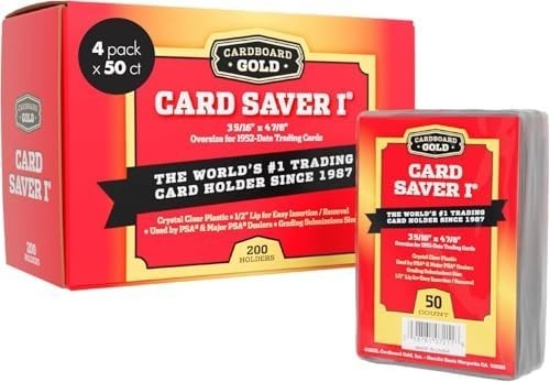 Cardboard Gold Card Saver 1-200Count Semi Rigid Card Holder, Trading Card Pro