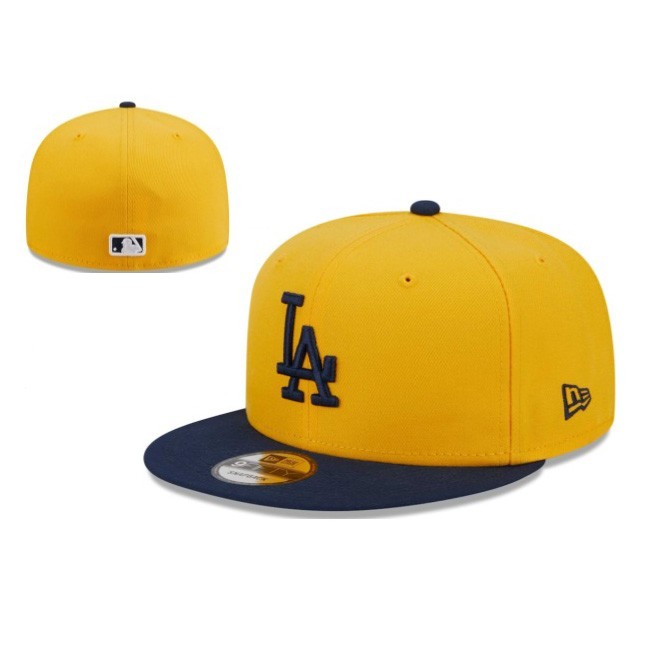 Los Angeles Dodgers Hat Fitted LA 59FIFTY Solid Color Series Basic Stitched Cap