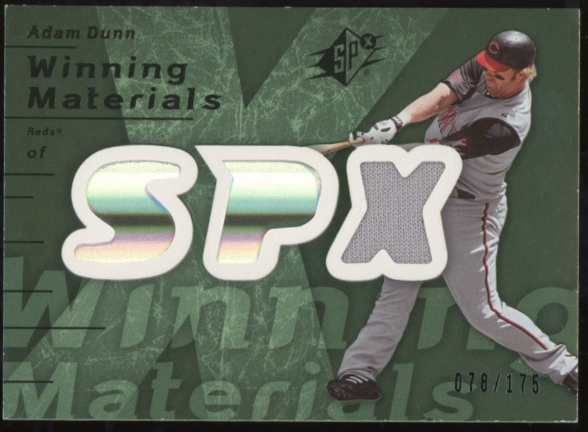 2007 SPX WINNING MATERIALS 175 Emerald Green ADAM DUNN # /175