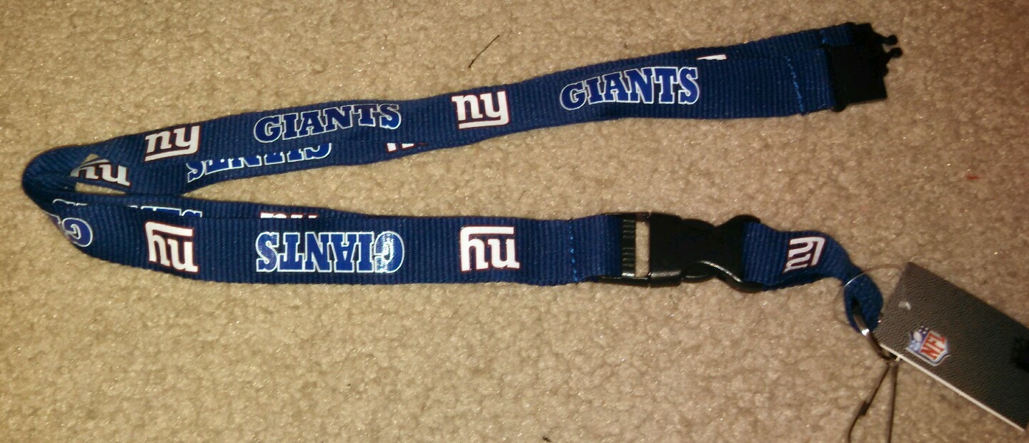 NFL New York Giants Blue Breakaway Lanyard Keychain NWT Free Shipping