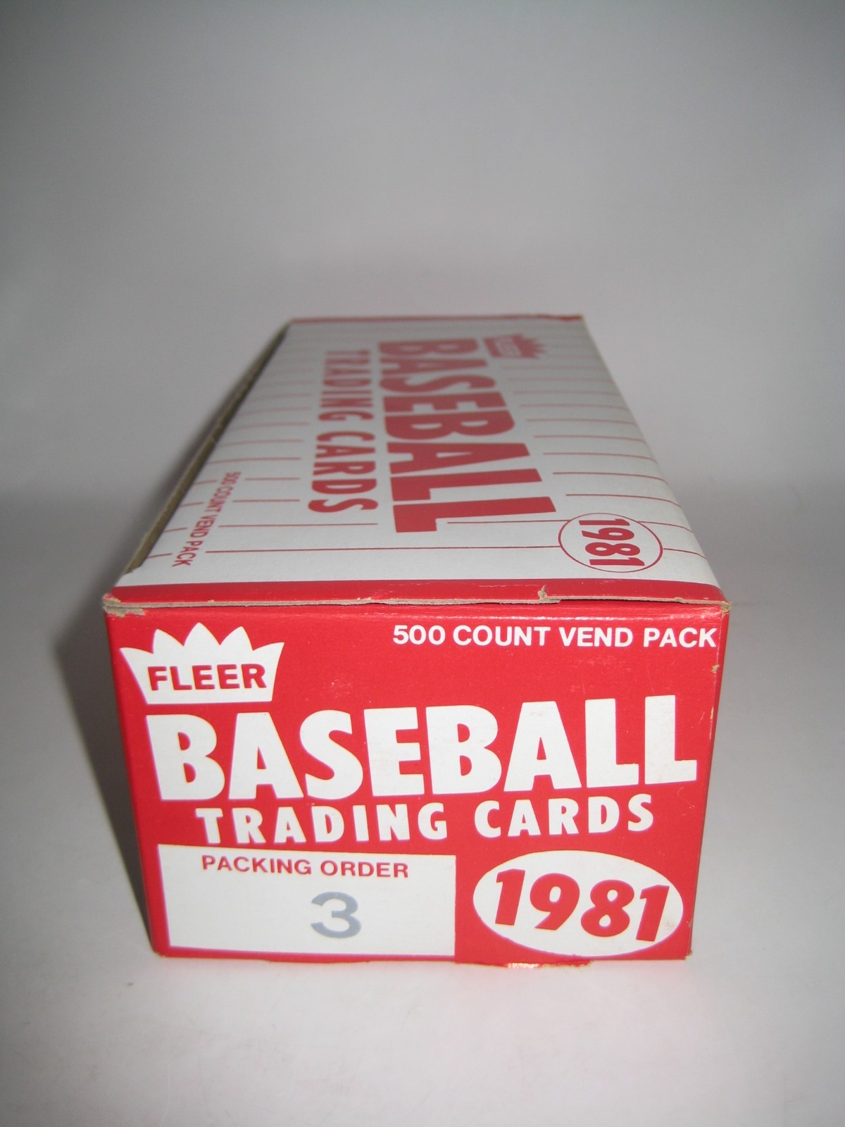 1981 FLEER BASEBALL VENDING BOXES 1-4, 500 COUNT EACH- RARE FREE SHIPPING!