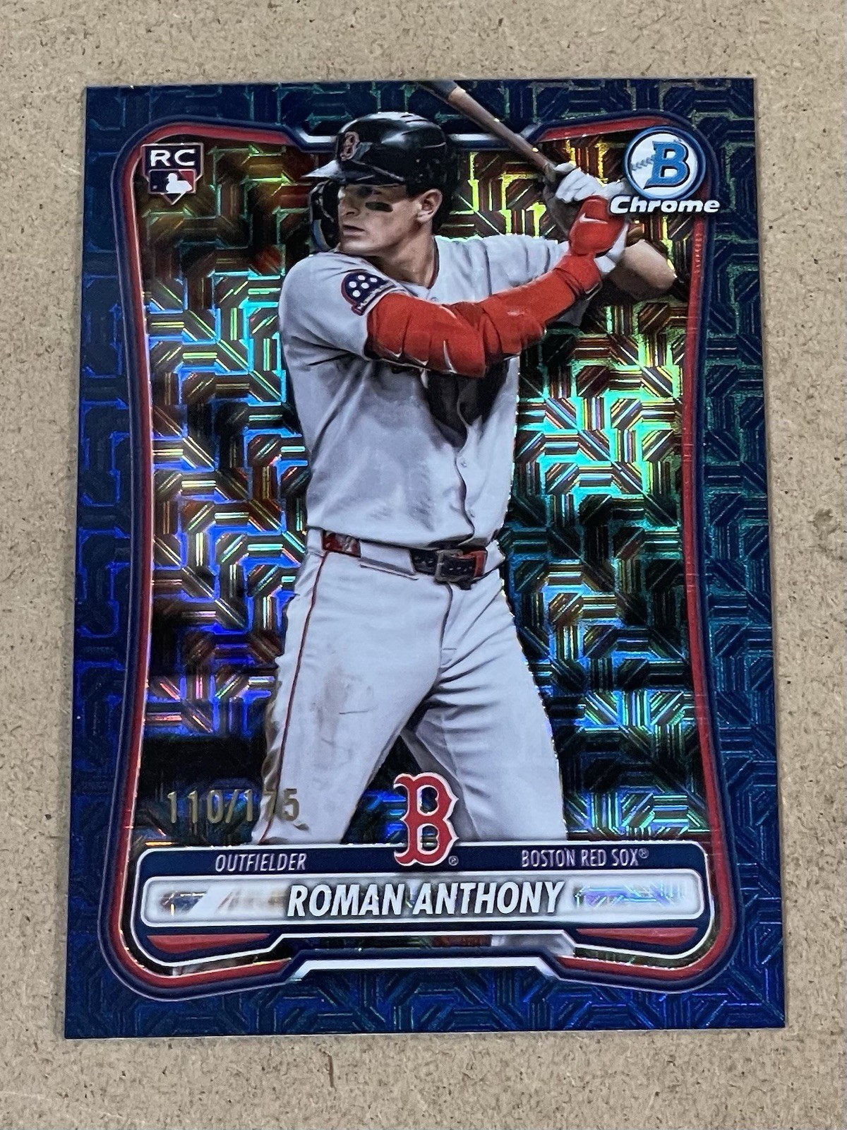 2026 BOWMAN CHROME – MEGA BOX NAVY MOJO REFRACTOR #18 ROMAN ANTHONY #D 110/175