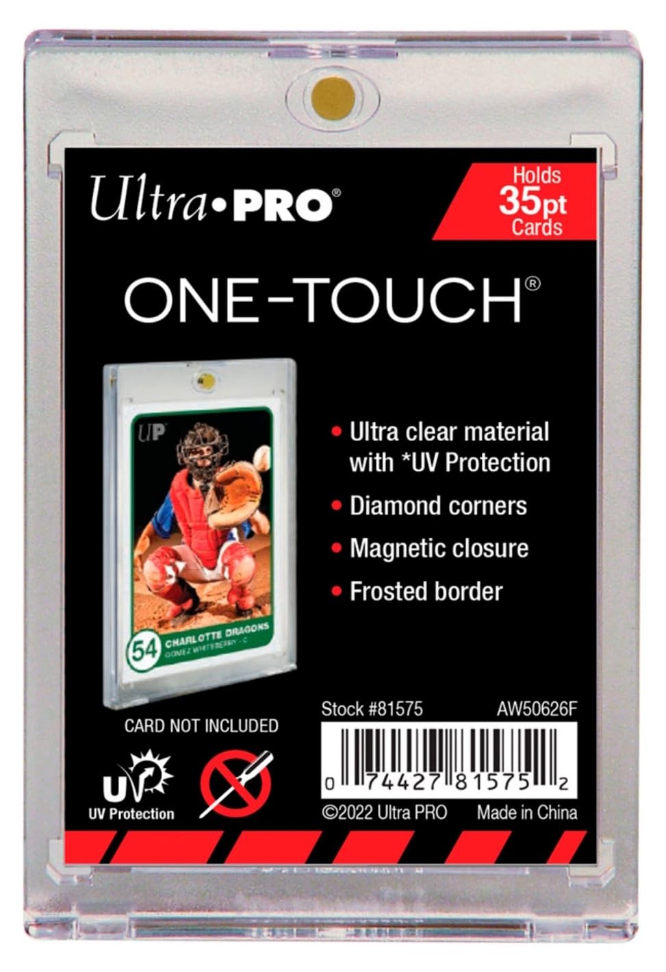 Ultra Pro 35 pt One-Touch Magnet Card Holder with UV Protection Clear