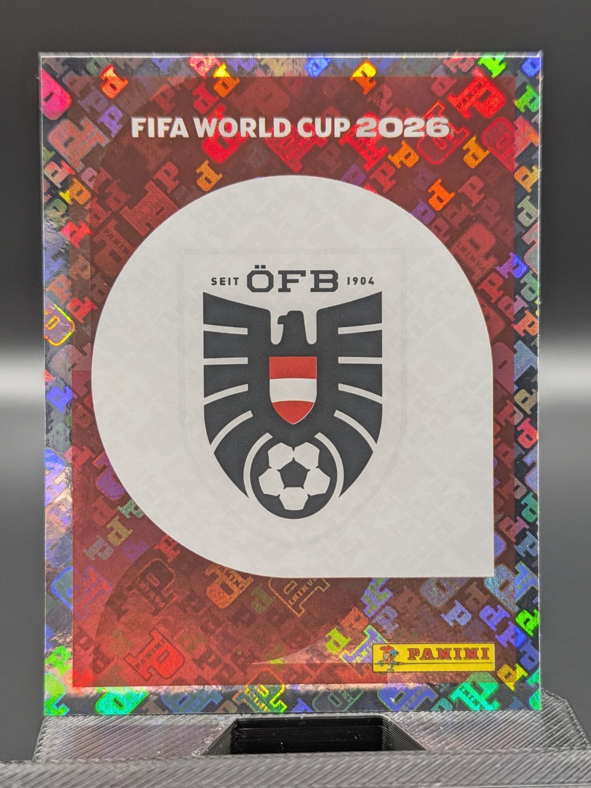 FIFA World Cup 2026 Panini Austria Badge Sticker AUT 1 Holographic