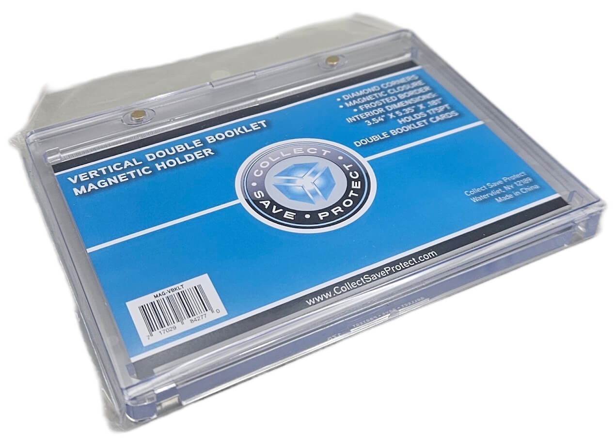 (3 Count Lot) CSP Vertical Double Booklet Magnetic Card Holder 175pt Booklets