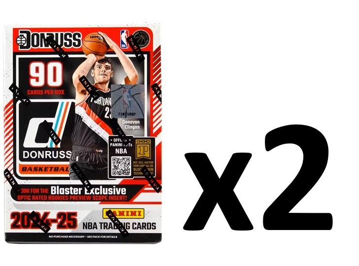 2024-25 Panini DONRUSS Basketball Lot of 2x HOBBY BLASTER Boxes FACTORY SEALED!!