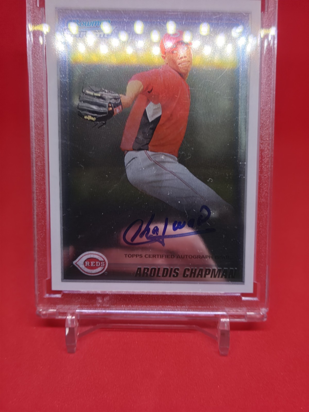 2010 Bowman Chrome Aroldis Chapman Rookie Autograph BCP-199 🔥THROWER!
