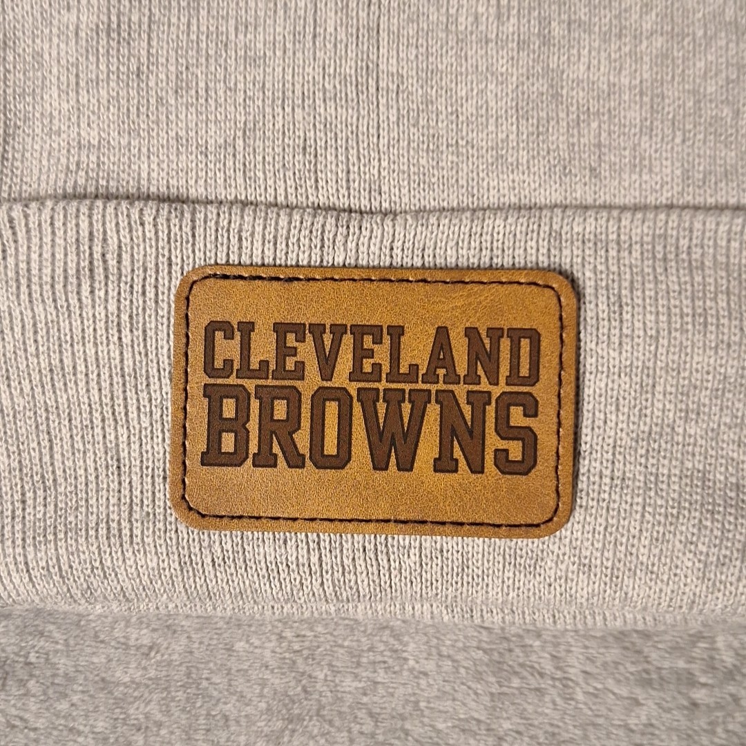 Browns Leather Rectangle Patch NFL (Patch Only)