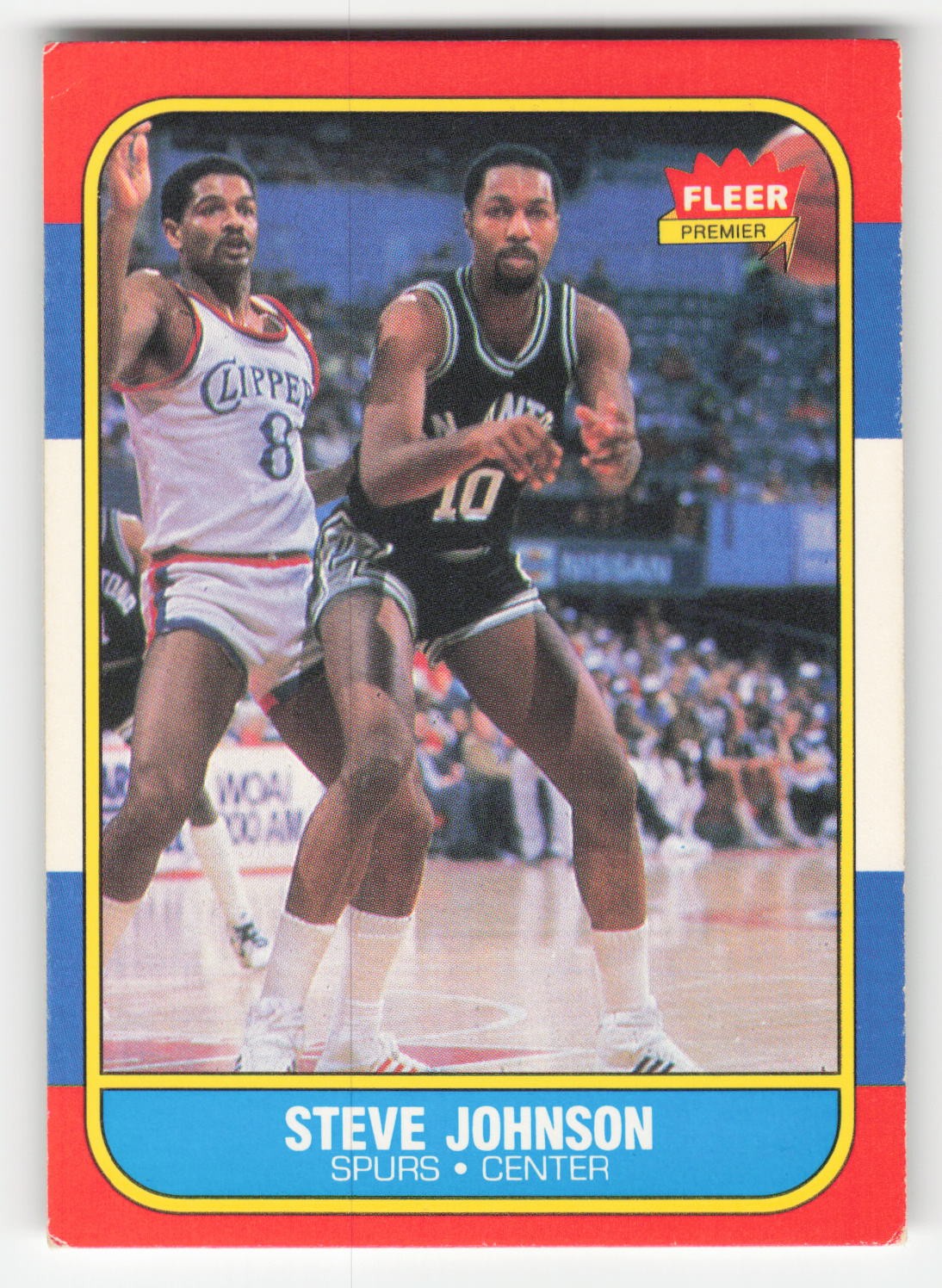 Steve Johnson 1986-87 Fleer #55 San Antonio Spurs VG