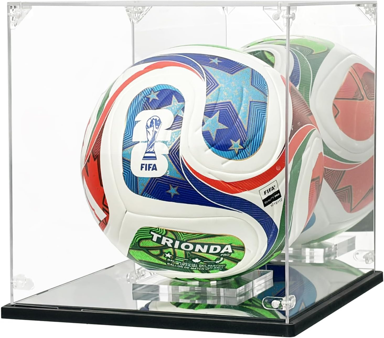 Mini Helmet Display Case with UV Protection & Mirror Back | Clear Acrylic Showca