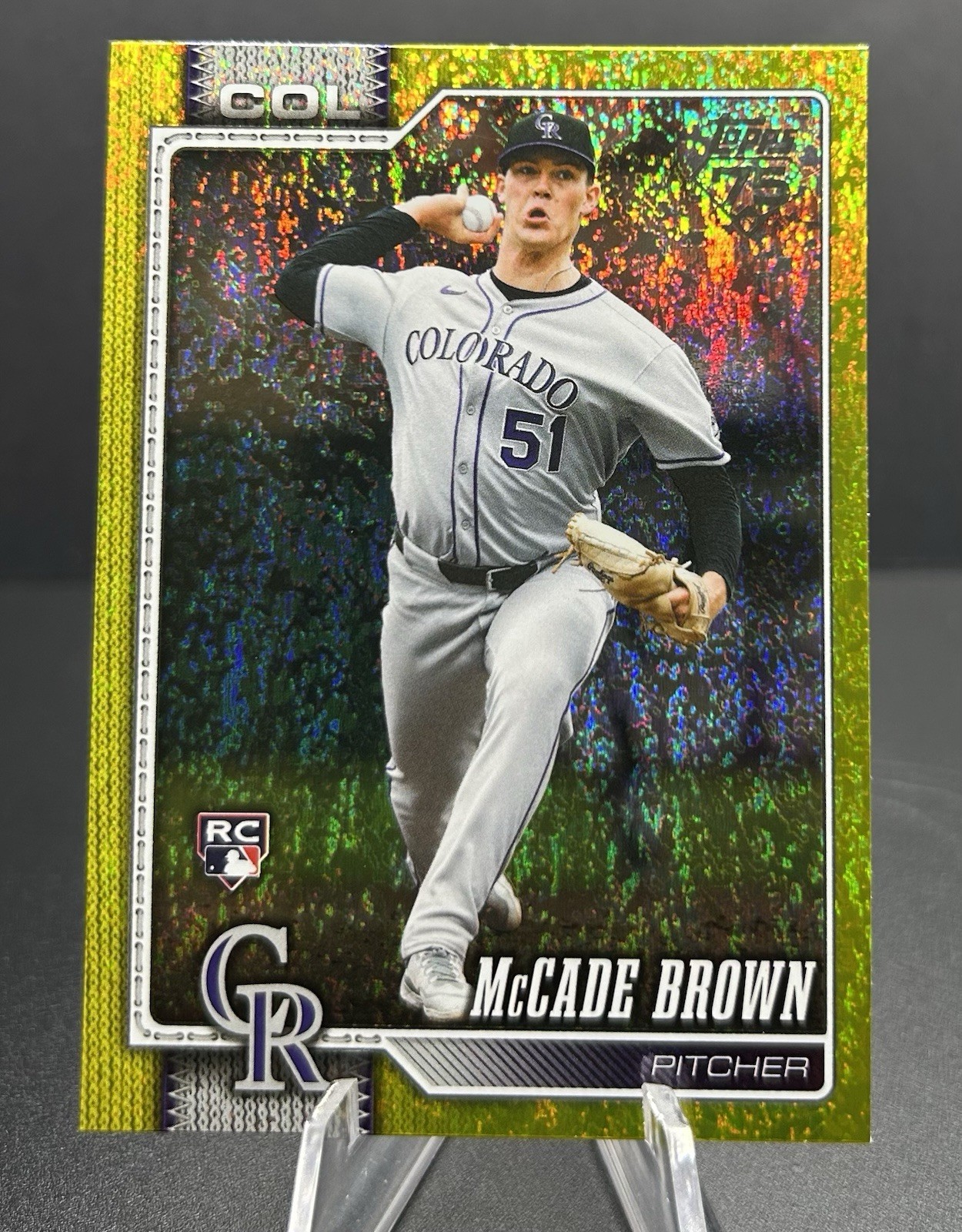 2026 Topps Series 2 #595 RC McCade Brown Yellow Holo Foil 376/399 NM-MT