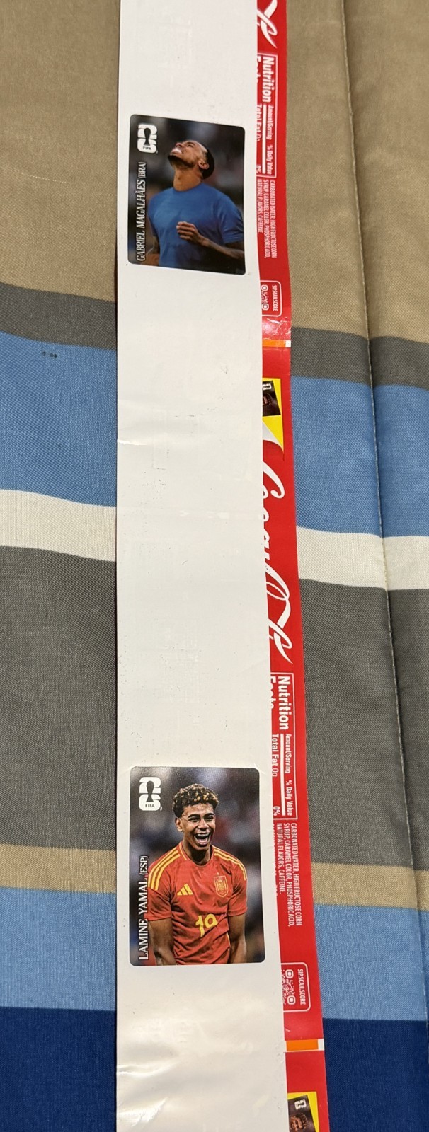 COMPLETE UNCUT ROLL: 2026 World Cup Coca Cola – Panini Soccer Stickers-set of 12