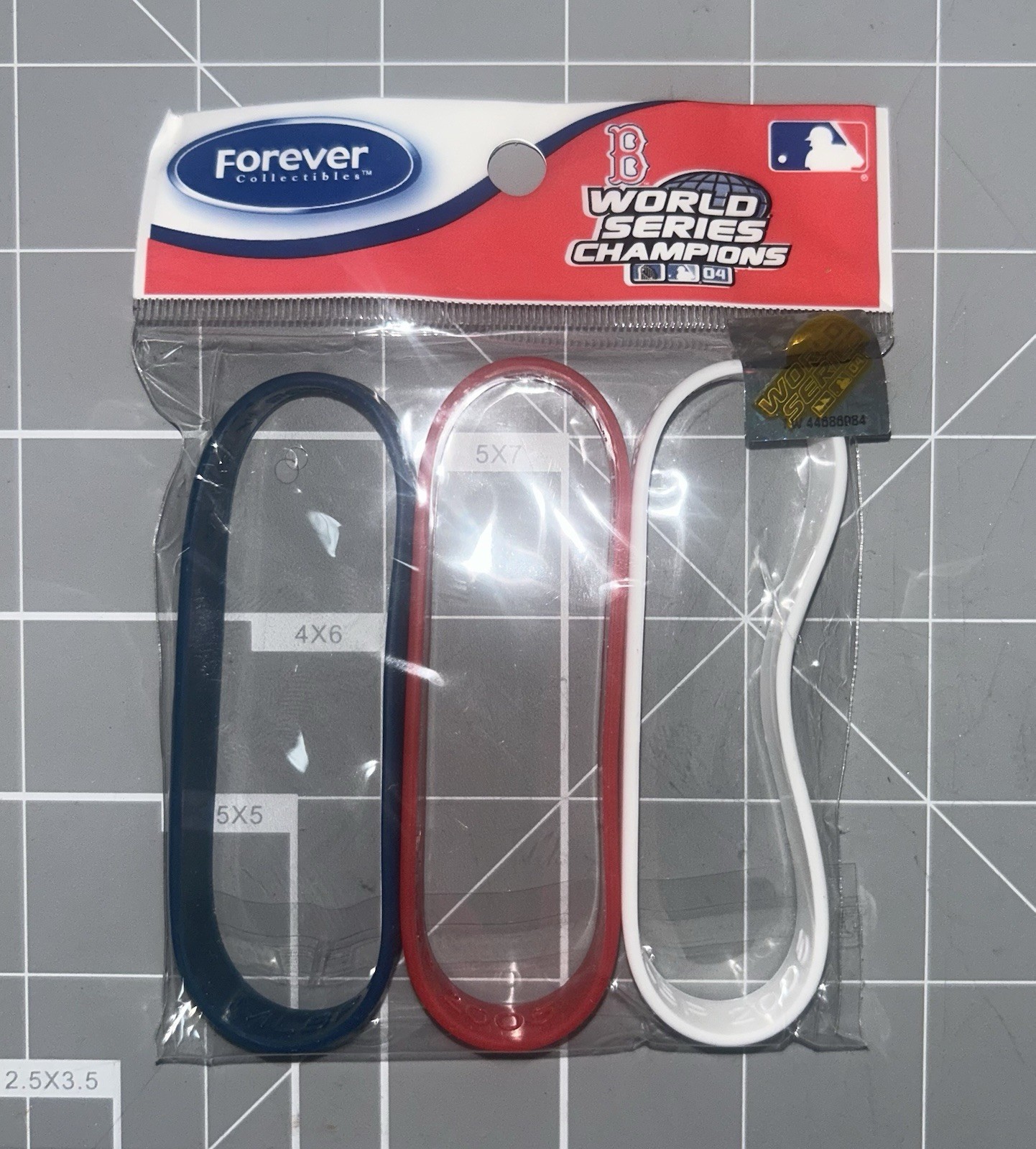 Red Sox 2004 World Series MLB Wristband Set Of 3 New Sealed