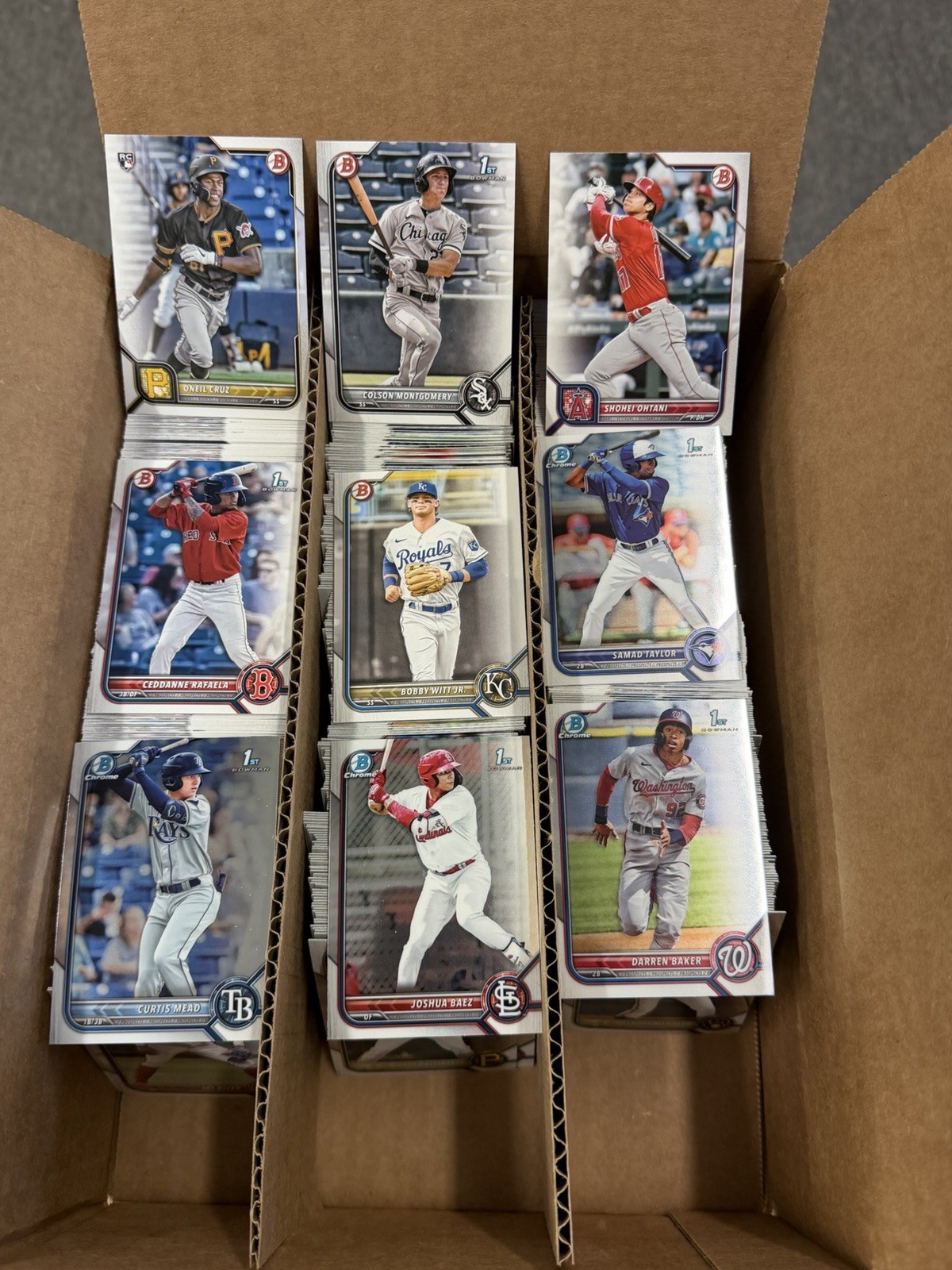 2022 Bowman Bulk Card Lot 1000+ Cards 1st Bowman/Prospects Chrome And Paper