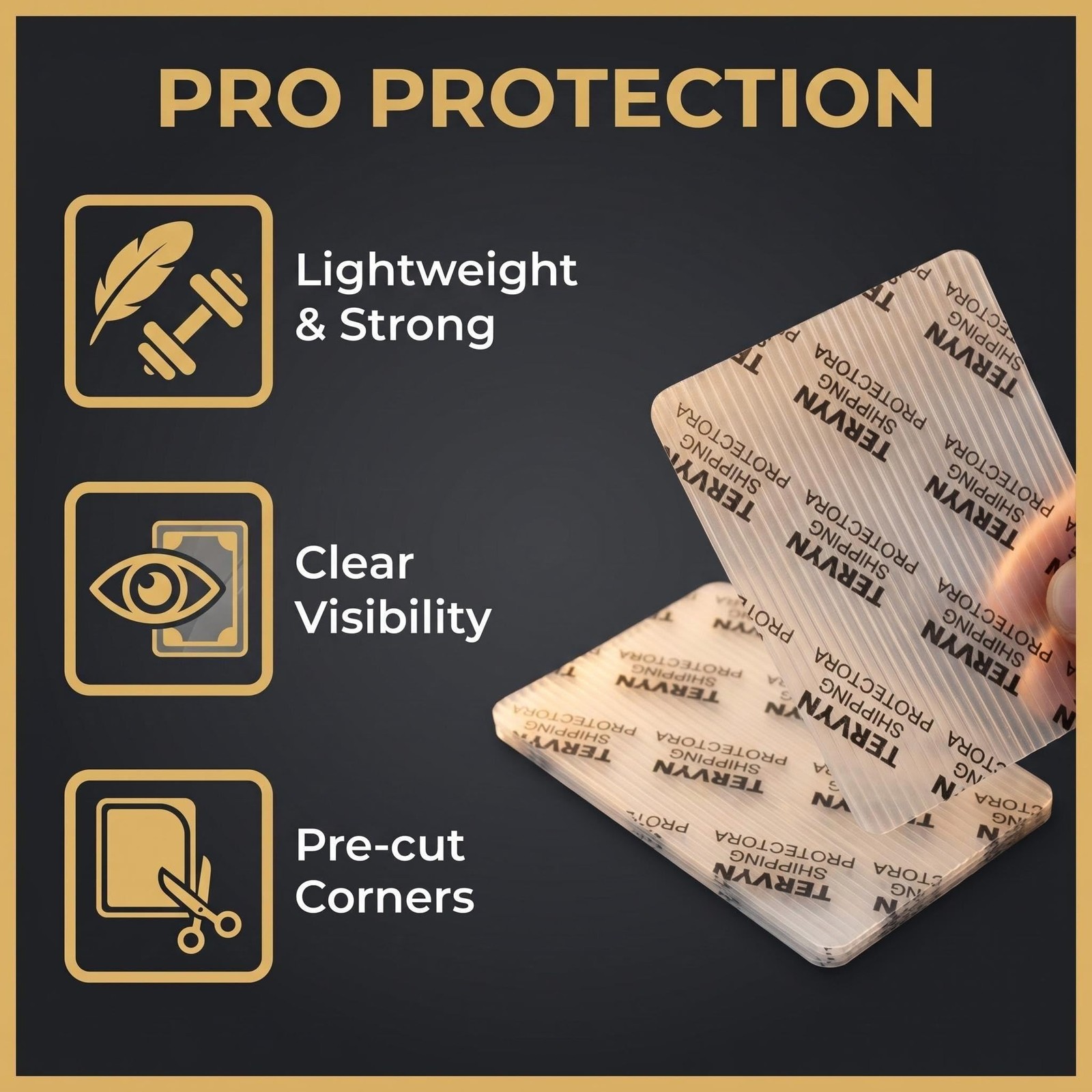960 Pack Trading Card Shipping Protectors-3.5 x 4.5 inches, Translucent – Pre…