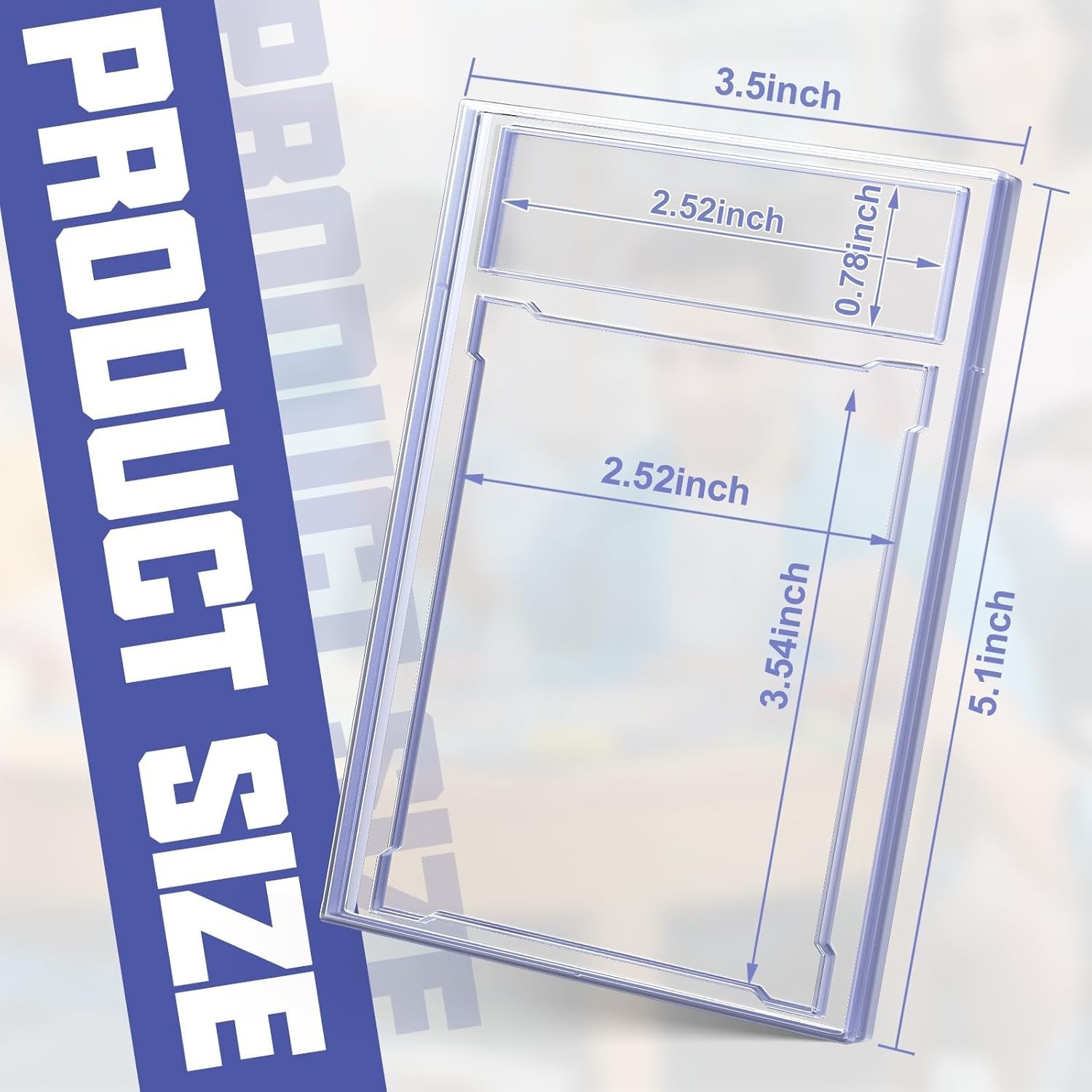 Acrylic Baseball Card Display Case, 50 Pcs
