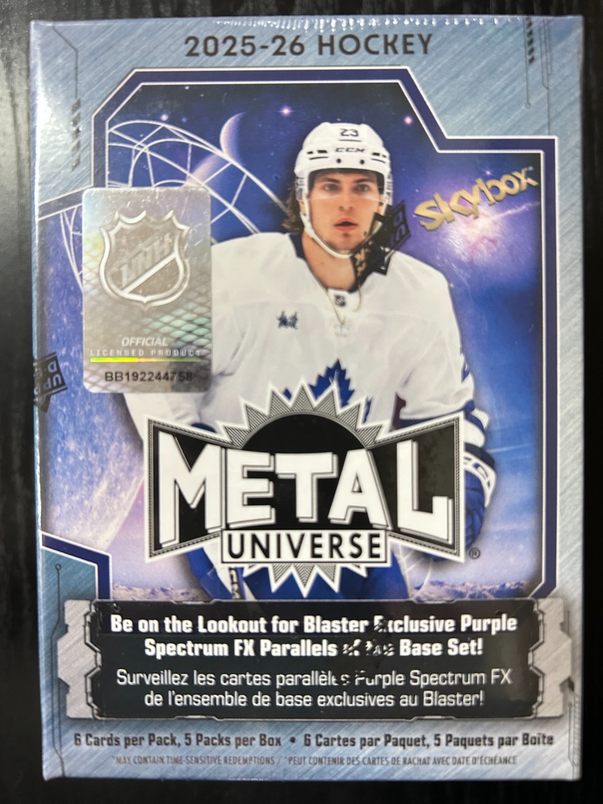 2025-26 Upper Deck Skybox Metal Universe Hockey Blaster Box Factory Sealed 🚚✅