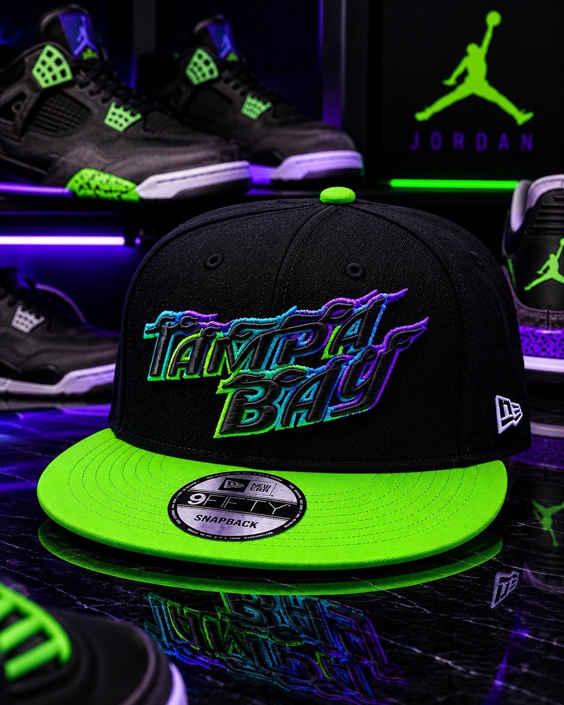 New Era Tampa Bay Rays City Connect 9FIFTY 950 Jordan Electric Neon Green Hat