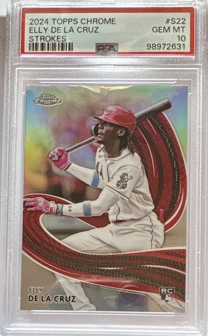 Topps 2024 Chrome Strokes Elly De La Cruz Rookie RC #S-22 PSA 10 Reds